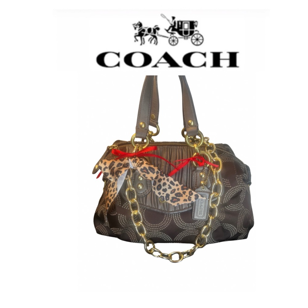 Coach Ashley Chocolate Brown Shoulder Bag